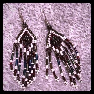 Beaded dangle earrings